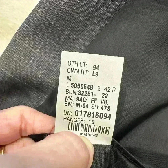 100% Wool Polo Ralph Ralph Lauren Woolmark Gray Mens Size 42R Jacket Blazer - Picture 7 of 7